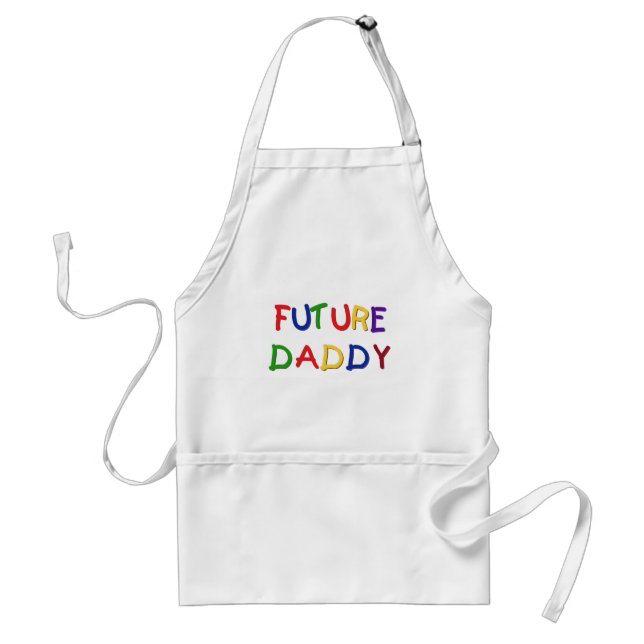 Future Daddy Primary Colours Tshirts and Gifts Standard Apron (Front)