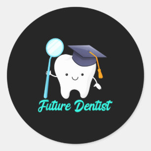 Future dentist graduation dental hygiene school classic round sticker