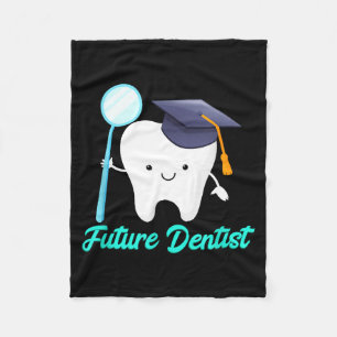 Future dentist graduation dental hygiene school fleece blanket