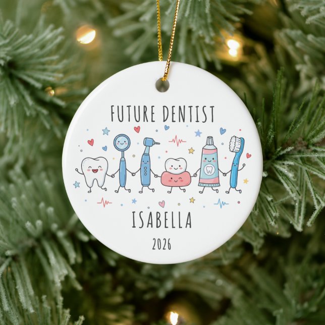 Future Dentist Personalized Ornament (Tree)