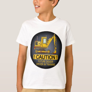 Future Digger Shovel Driver Kids T-Shirt