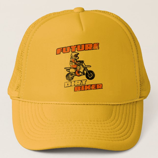 Future Dirt Biker Funny Motocross Gift for Kids Trucker Hat (Front)
