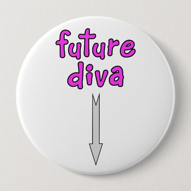 future diva 4 inch round button (Front)