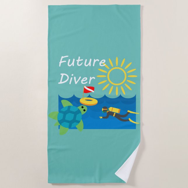 Future Diver Design - Serviette de plage (Devant)