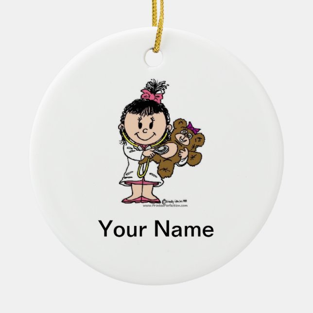 Future Doctor - Female Ceramic Ornament (Front)