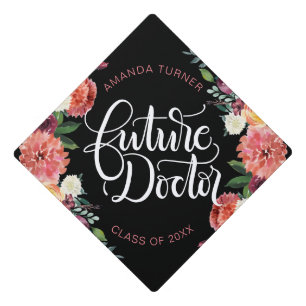Future Doctor - Graduation cap - watercolor