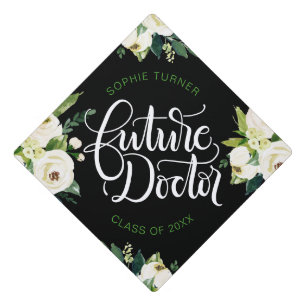 Future Doctor - Graduation white watercolor Cap Topper
