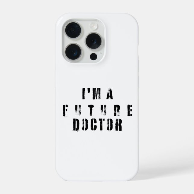 Future Doctor Grunge Typography Design iPhone Case (Back)