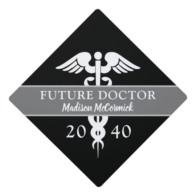 Future Doctor High School Graduation Personalized Cap Topper (Front)
