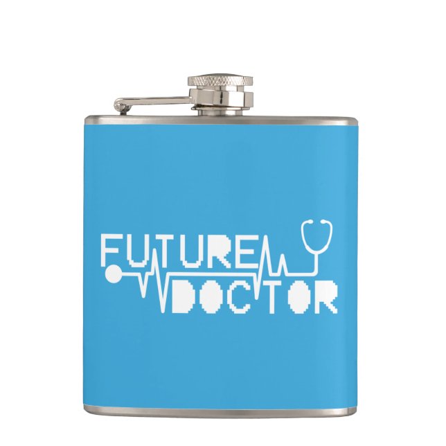Future doctor medecine Stethoscope Hip Flask (Front)
