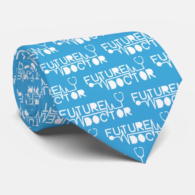 Future doctor medecine Stethoscope Tie (Rolled)