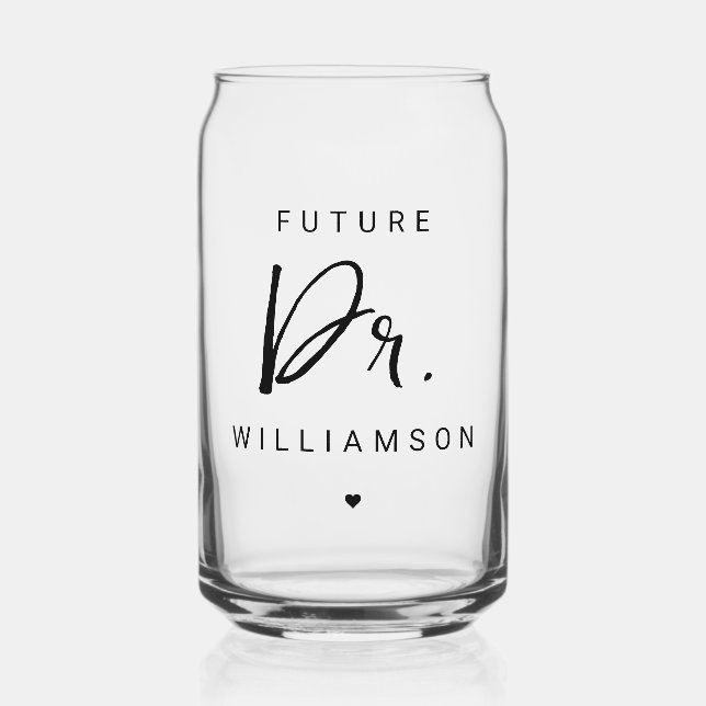 Future Doctor | Medical School Doctoral Student Can Glass (Front)