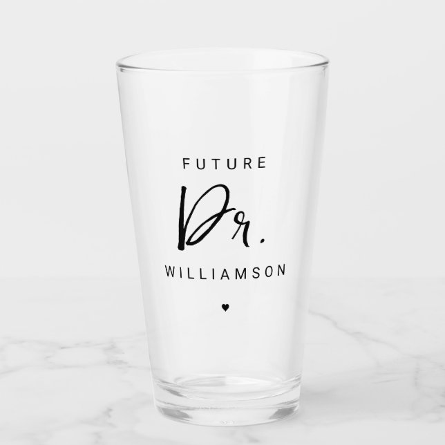 Future Doctor | Medical School Doctoral Student Glass (Front)