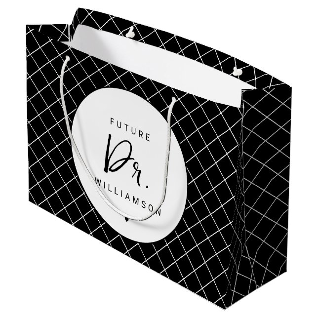 Future Doctor | Medical School Doctoral Student Large Gift Bag (Back Angled)