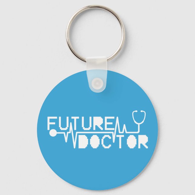 Future doctor medicine Stethoscope Keychain (Front)