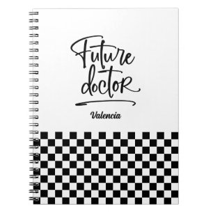 Future Doctor Personalized Chequered Notebook
