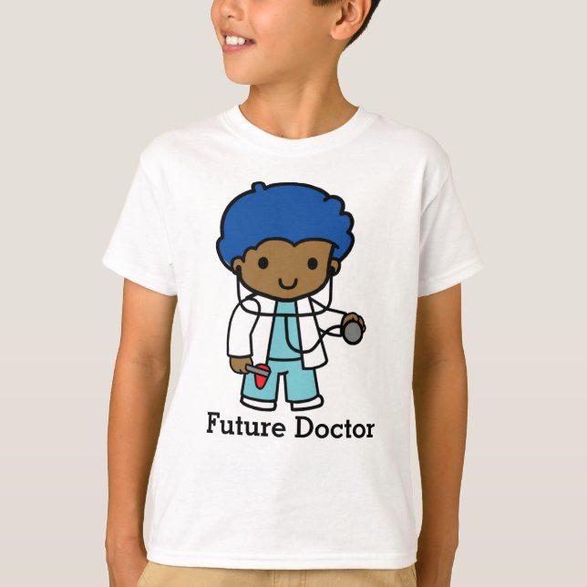 Future Doctor with Stethoscope T-Shirt (Front)