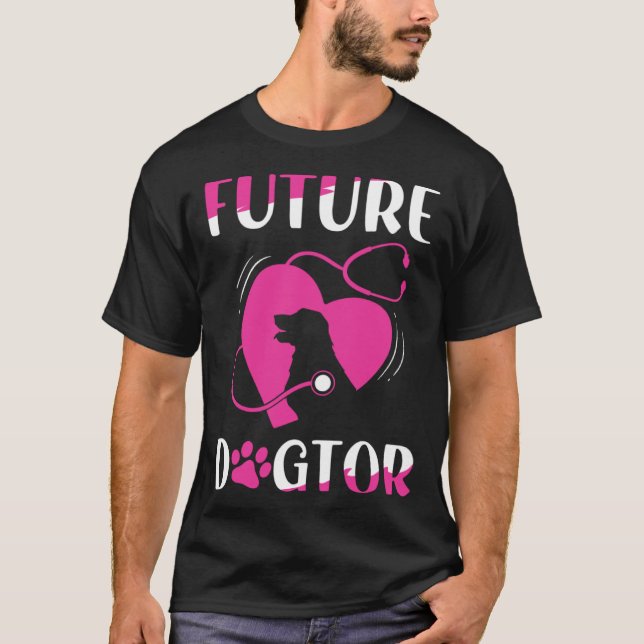 Future Dogtor Cute Aspiring Veterinarian T-Shirt (Front)