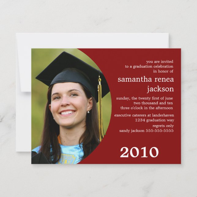 Future Dreamer Graduation Invitation (Burgundy) (Front)