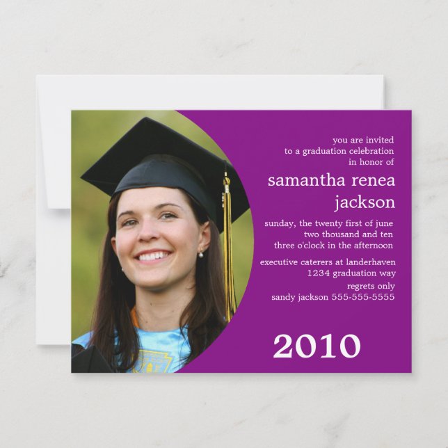 Future Dreamer Graduation Invitation (Purple) (Front)