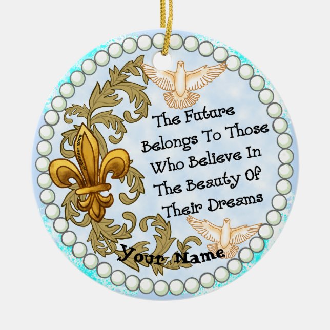 Future Dreams  Ceramic Ornament (Front)