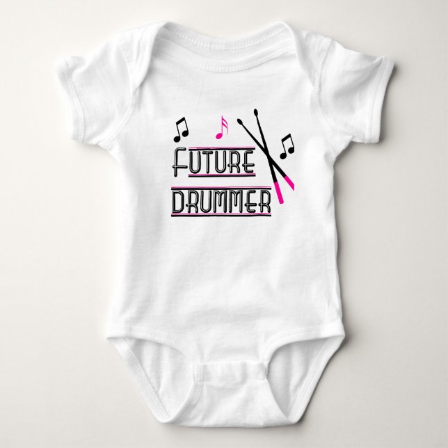 Future Drummer Baby Bodysuit (Front)