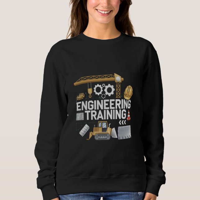 Future Engineer Boy African American Engineer In T Sweatshirt (Front)