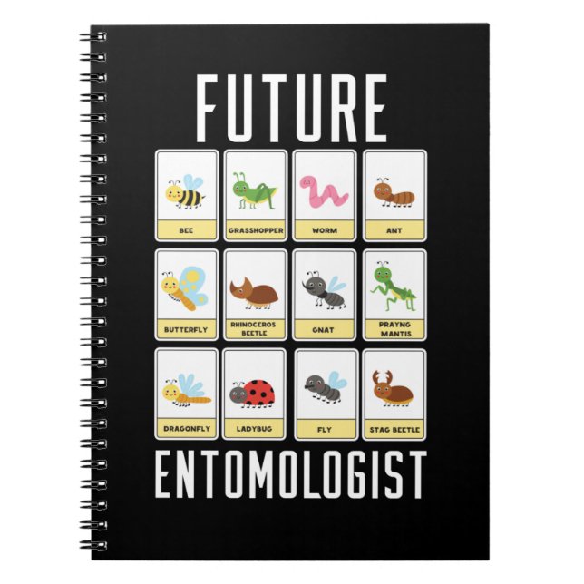 Future Entomologist Insects Bug Types Notebook (Front)