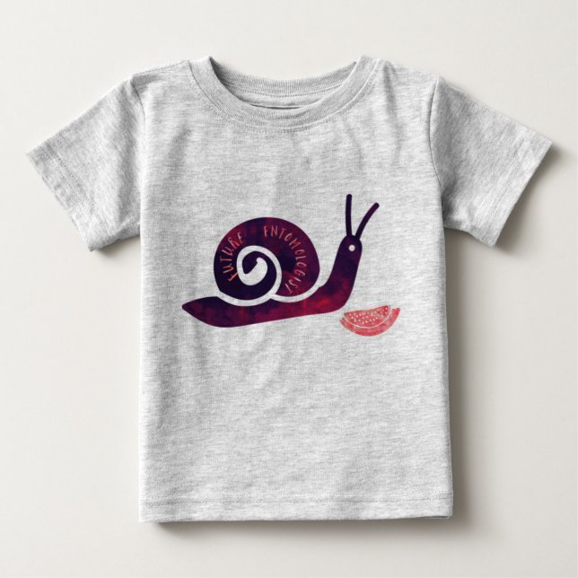 Future Entomologist Snail Toddler Boys Shirt Long (Front)