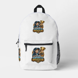 Future Esports Champion Gamer Back To School Printed Backpack