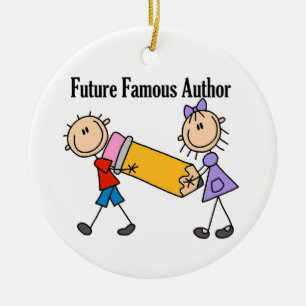 Future Famous Author Ceramic Ornament