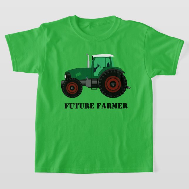 Future Farmer Green Tractor T-Shirt (Laydown)