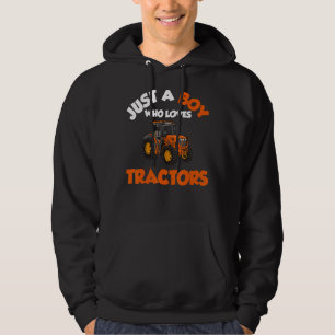 Future Farmer Just A Boy Who Loves Tractors Kids F Hoodie