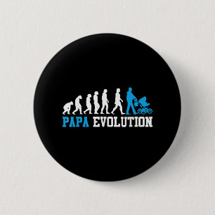 Future Father Papa Evolution Funny Fatherhood 2 Inch Round Button