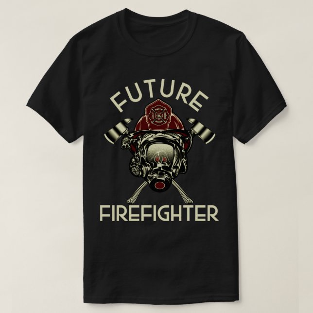 Future Firefighter Firefighters T-Shirt (Design Front)