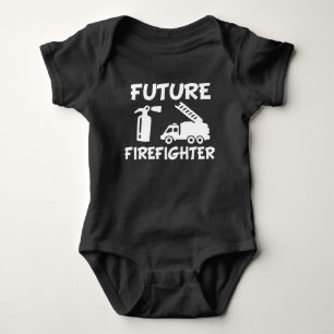 Future Firefighter funny baby bodysuit