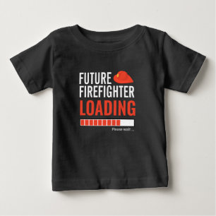 Future Firefighter Loading Cute Funny Personalized Baby T-Shirt