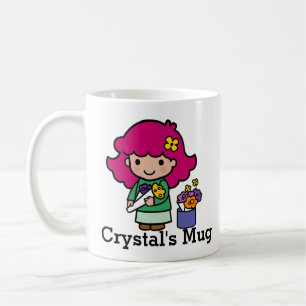 Future Florist Girl with Flowers Coffee Mug