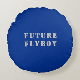 Future Flyboy Military Round Pillow