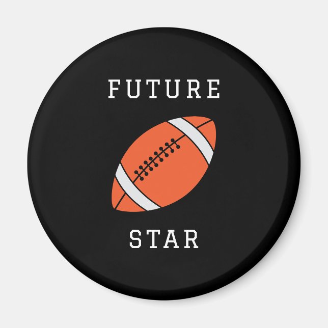 Future Football Star Custom Black Magnet (Front)