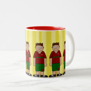 Future Football Star: Kid’s Love for the Game  Two-Tone Coffee Mug