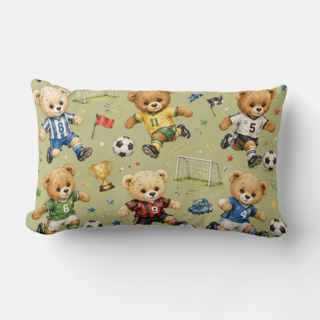 Future Footie Star Team Teddy Lumbar Pillow (Front)