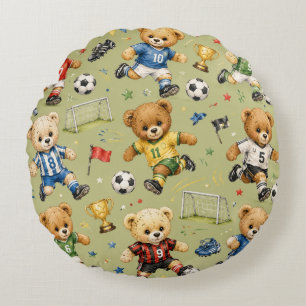 Future Footie Star Team Teddy Round Pillow