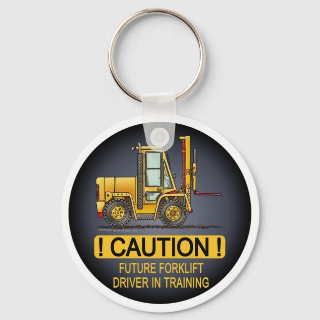Future Forklift Truck Driver Key Chain (Front)