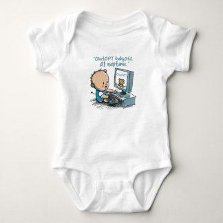"Future Genius: AI Powered" Funny Baby Gifts Bodysuit
