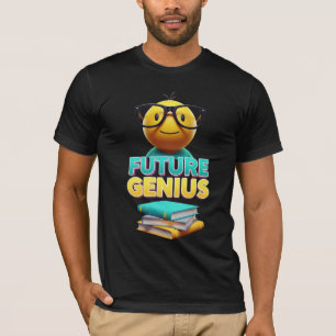 Future Genius - Cute 3D Nerd Student with Books T-Shirt