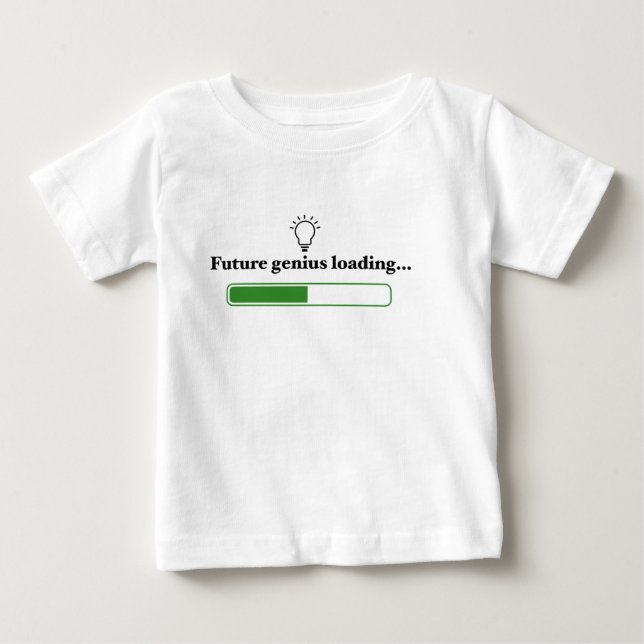 Future Genius Loading – Inspirational Tech & Learn Baby T-Shirt (Front)
