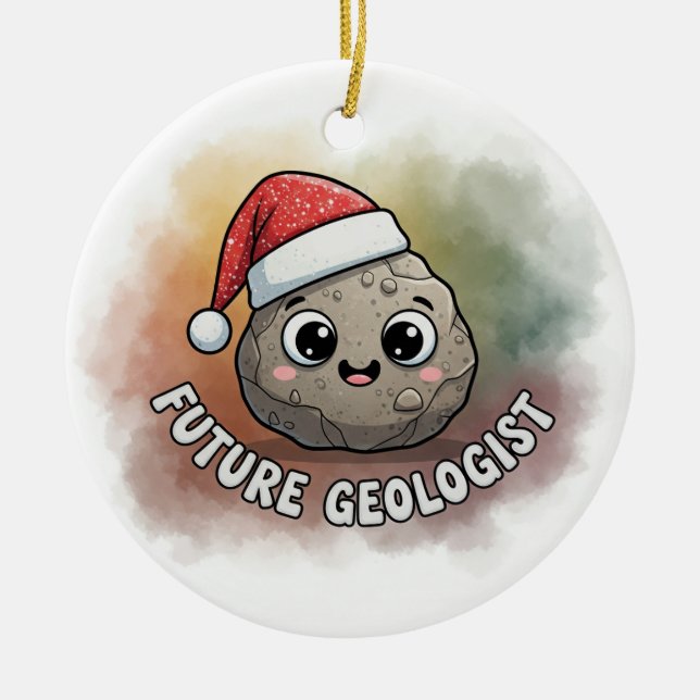 Future geologist ceramic ornament (Front)