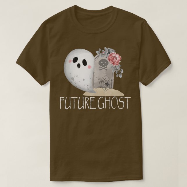 Future Ghost Cute Halloween Funny  tee  (Design Front)