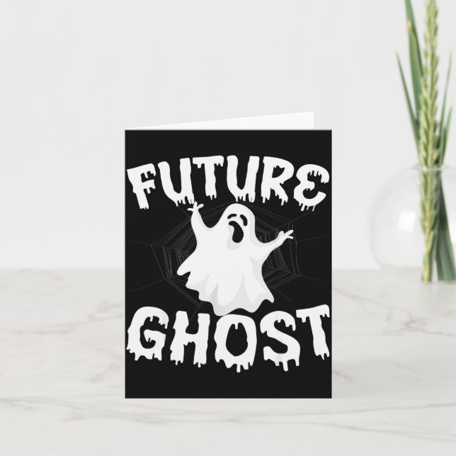 Future Ghost Funny Halloween Boo Soky Trick Or Tre Card (Front)